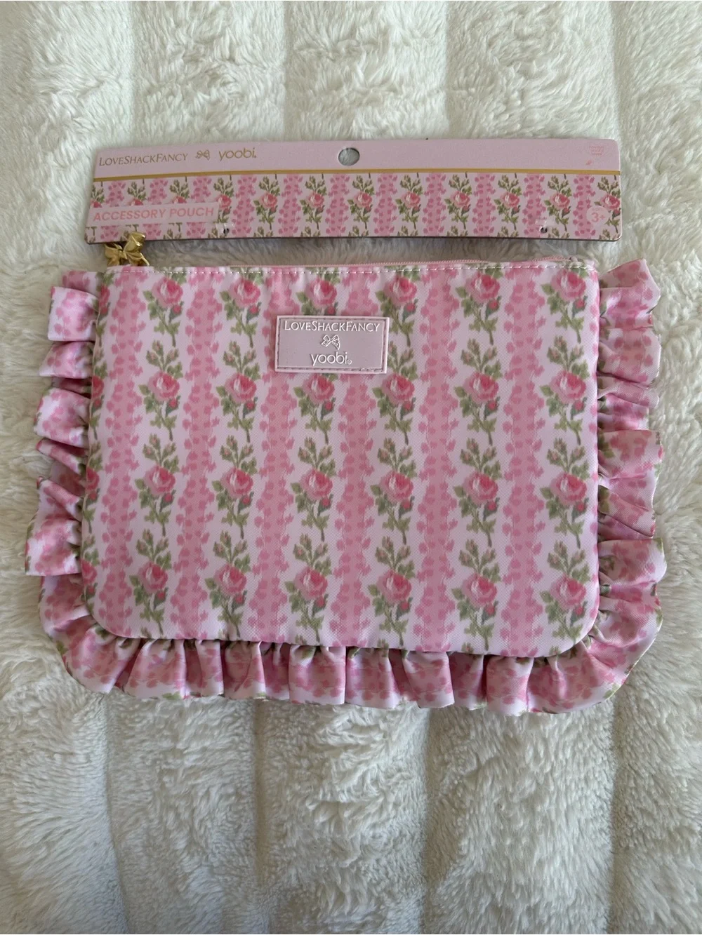 LoveShackFancy Kids Floral Backpack & Lunch Tote Set in Pink and White
